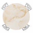 thumbnail image 1 of Marble Beige Round Tablecloth for 36-44 Inch Tables, Fitted Table Cover with Elastic Edge, Modern Abstract Ink Painting Luxury Waterproof Outdoor Table Cloth Protector for Patio Garden Dinner Picnic, 1 of 9