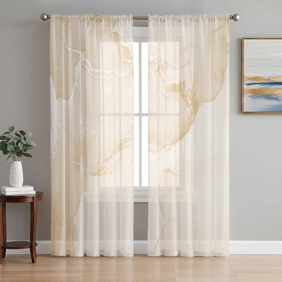 Sunflowers Bees Semi Sheer Curtains 84 Inch Length 2 Panels Set, Spring ...