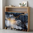 thumbnail image 1 of Marble Black Cabinet Curtain 35"Wx35"L, Dustproof Under Sink Skirt with Self Adhesive Tape, Ink Painting Art Modern Abstract Cabinet Curtain Cover for Kitchen Sink, Bathroom Vanity, Laundry Room, 1 of 9
