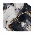 thumbnail image 1 of Marble Black Cloth Napkins, Abstract Gold White Brick Stone Motif Washable and Reusable Dinner Napkins Set of 4, Table Napkin for Kitchen Party Birthday Wedding Hotel Housewarming 20"x20", 1 of 8