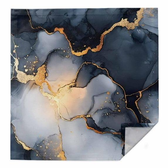 Marble Black Cloth Napkins Washable Set of 1, Ink Painting Art Modern Abstract Reusable Dinner Table Napkins Cloth Bulk for Weddings Kitchen Restaurants Hotel Events Parties 20 x 20 Inch