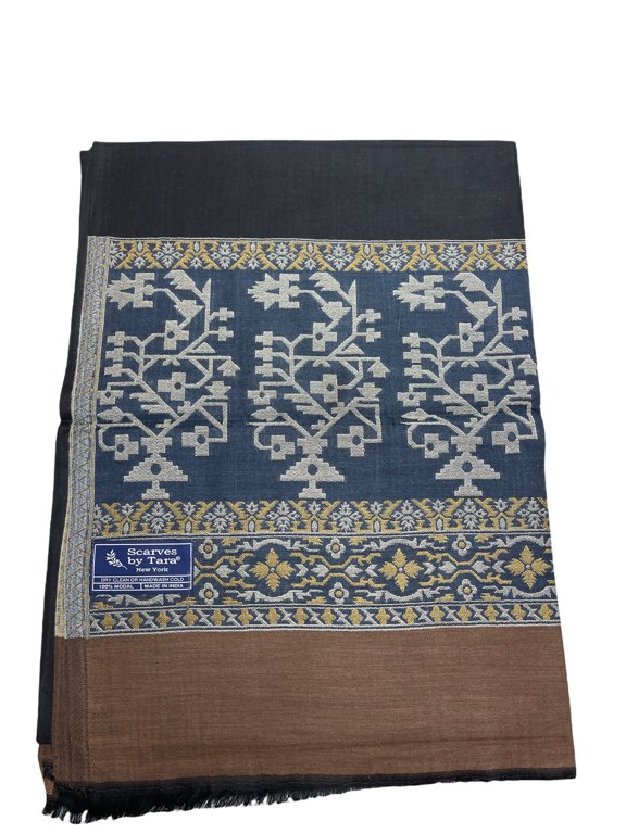 Marble Black and Brown Women's Modal scarves with Abstract Prints Summer Spring Accessory for Outdoor Events Casual Events