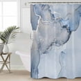 thumbnail image 1 of Marble Blue Bathroom Curtain 78 Inch Shower Curtain with Hooks, Modern Abstract Ink Painting Luxury Waterproof Polyester Bath Curtain Washable Bathtub Curtain 54''x 78'', 1 of 6