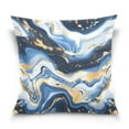 thumbnail image 1 of Marble Blue Gold White Abstract Throw Pillow Covers Couch Pillowcases Decor for Bed Sofa 18" x 18", 1 of 7