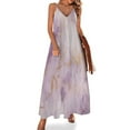 thumbnail image 1 of Marble Blue Greene Purple And Gold Stripes Design Sleeveless Dress Woman Fashion Long Dresses Women's Summer Suit Dress 2025, 1 of 7