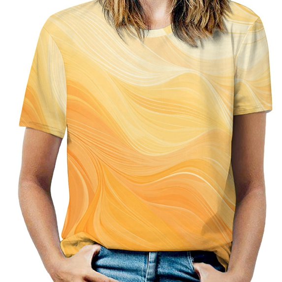 Marble Blue Greene Purple And Gold Stripes T Shirts Basic T-Shirt Short Sleeve Ladies Tee Shirt Summer Graphic Clothing