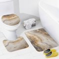 thumbnail image 1 of Marble Blue Greene Purple And Gold Stripes Bathroom Mats Set of 3 Pieces，Non Slip Non Slip Mats, Washable Mats, Decorative Carpets for Bathrooms, Kitchens, And Bedrooms., 1 of 7