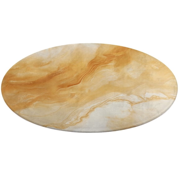 Marble Blue Greene Purple And Gold Stripes Floral Medallion Round Rug - Small Round Area Rug, Soft Non-Slip Machine Washable Bedroom Mat Indoor Accent Entry Carpet for Office Desk Dorm Hallway