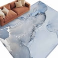 thumbnail image 1 of Marble Blue Large Area Rugs for Bedroom Living Room, Soft Non Slip Carpet Bedside Rug, Modern Abstract Ink Painting Luxury Rectangular Floor Cover Kitchen Accent Rug 5'x7' for Dining Room/Office, 1 of 9