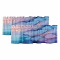 thumbnail image 1 of Marble Blue Purple Curtain Valances for Windows, Kitchen Valance Window Treatments Panel 2 Pack, Ombre Modern Abstract Art Ink Painting Rod Pocket Short Curtains for Bathroom Bedroom 60 x 18 Inch, 1 of 8
