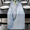 thumbnail image 1 of Marble Blue Table Runner 90 Inches Long, Modern Abstract Ink Painting Luxury Kitchen Coffee Dining Table Decoration for Home Party Birthday Wedding Home Decor 13x90 Inches, 1 of 8