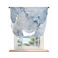 thumbnail image 1 of Marble Blue Tie Up Curtains for Windows 45 Inch Length Balloon Curtains Kitchen Adjustable Balloon Window Shade Modern Abstract Ink Painting Luxury Tie Up Valance Bathroom Curtain Window 34"x45", 1 of 6