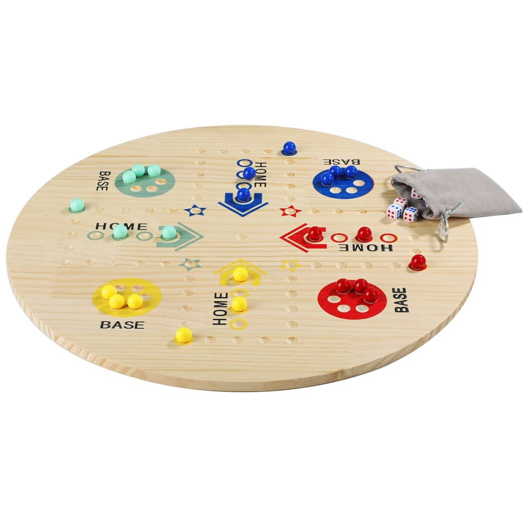 Marble Board Game, DoubleSided Marble Board Game for 4 Players & 6