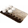 thumbnail image 1 of Marble Brown Dish Drying Mat for Kitchen Counter, Super Absorbent Quick Dry Coffee Bar Mat Pad Thin Diatomaceous Sink Mat Non Slip Dish Drainer Mat 23.5x15.5 Vintage Black Golden Geometric Art, 1 of 6