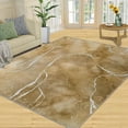 thumbnail image 1 of Marble Brown Rug 4x5ft, Modern Abstract Rug for Entryway, Machine Washable Soft Comfortable Non-Slip Rug for Bedroom Door Mats Porch Hotels, 1 of 7