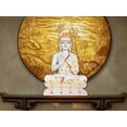 thumbnail image 1 of Marble Buddha Statue sitting on Lotus, Decorative Mediating Buddha Statue Figurines Home Decor 17 Inch, 1 of 10