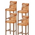 thumbnail image 1 of Marble Burnt Orange Bar Stool Covers Set of 4, Modern Abstract Ink Painting Luxury Stretch Washable Bar Chair Covers with Backs, Removable Pub Counter Height Chair Cover for Kitchen Dining Room Cafe, 1 of 7