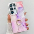 thumbnail image 1 of Marble Case for Samsung Galaxy S23 Ultra, Galaxy S23 Ultra Case for Girls Women, Slim Fit with Glitter Ring Holder Kickstand Bumper Soft TPU Shockproof Anti-Scratch Case Cover, 1 of 6