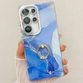 thumbnail image 1 of Marble Case for Samsung Galaxy S24 FE, Galaxy S24 FE Case for Girls Women, Slim Fit with Glitter Ring Holder Kickstand Bumper Soft TPU Shockproof Anti-Scratch Case Cover, 1 of 7