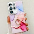 thumbnail image 1 of Marble Case for Samsung Galaxy S25, Galaxy S25 Case for Girls Women, Slim Fit with Glitter Ring Holder Kickstand Bumper Soft TPU Shockproof Anti-Scratch Case Cover, 1 of 6