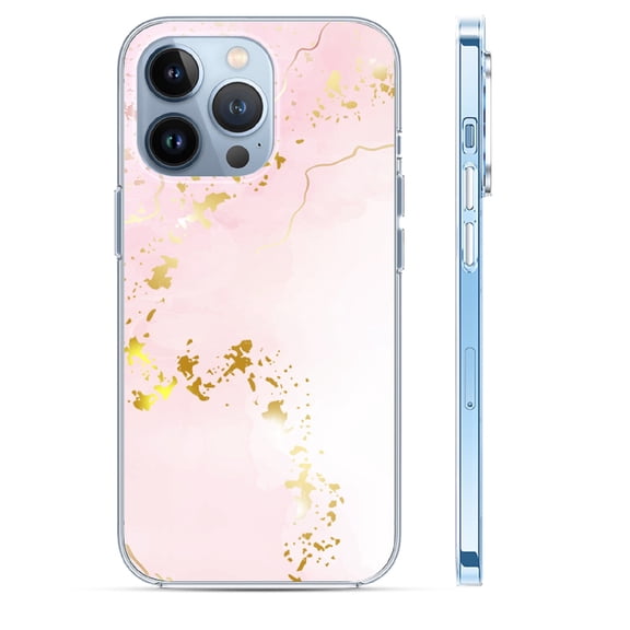 Marble Case for iPhone 11 Pro, Ultra Slim Thin Fit Full-Body Stylish Soft Silicone Shockproof Protective Case Rugged Back Golden Glitter Design Military Grade Drop Resistant Cover for Women Girls,F