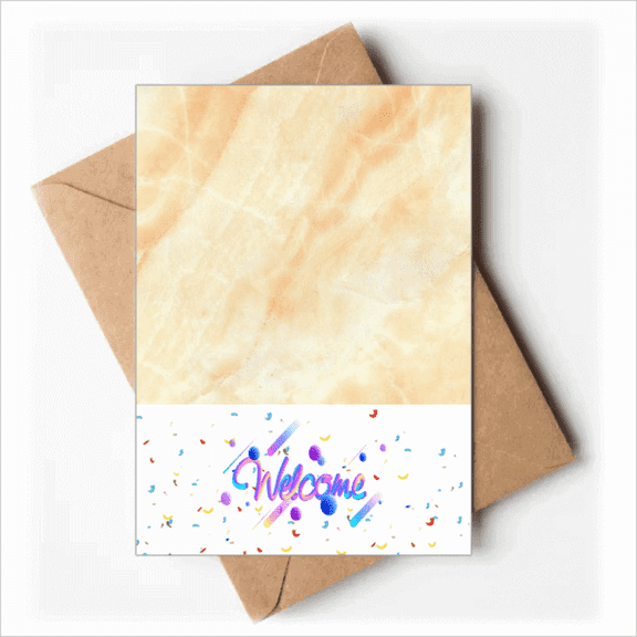 Marble CeracTile Twill Chilled Pattern Welcome Back Greeting Cards Envelopes Blank