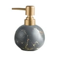 thumbnail image 1 of Marble Ceramic Soap Dispenser - 8.4oz Rust-Free Gold Pump for Bathroom & Kitchen | Compact Countertop Decor with Non-Fade Finish | Hand Soap & Lotion Bottle for Sink Vanity, 1 of 7