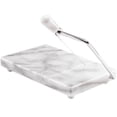 thumbnail image 1 of Marble Cheese Slicer & Serving Tray, 8” x 5”, Gray Marble with Steel Arm, 1 of 6