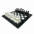 thumbnail image 1 of Marble Chess Sets Handmade Black and White Chess Boards 15 x 15 Inch Black Board, 1 of 10