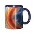 thumbnail image 1 of Marble Coffee Mug Fun Custom Ceramic Mugs 11oz Navy Blue, 1 of 5