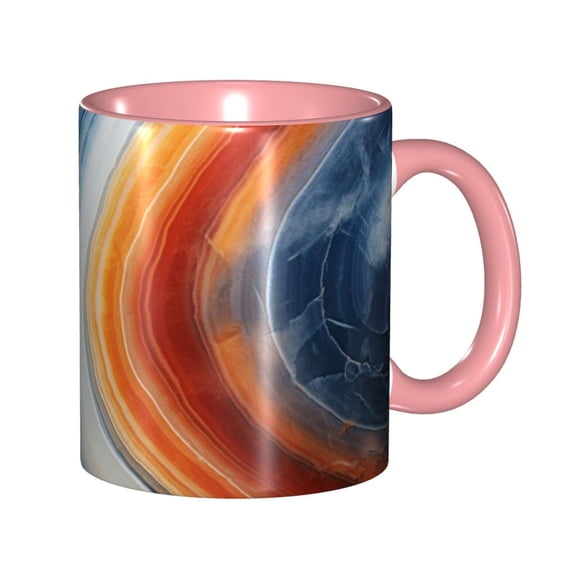 Marble Coffee Mug Fun Custom Ceramic Mugs 11oz Pink