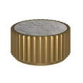 thumbnail image 1 of Marble Coffee Table with Gold Stainless Steel Base, 1 of 5