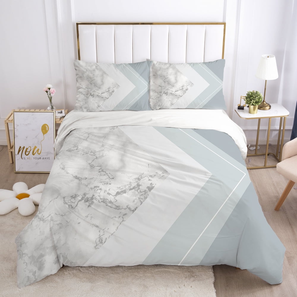 Marble Comforter Set Twin Full Queen King Size 3 Pieces Marble Printed