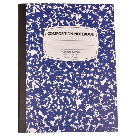 Marble Composition Notebook 9.76"x7.48" 100 Ct Thickened Bleed-Resistant Paper Sturdy Sewn Binding, 1-Piece (#B)