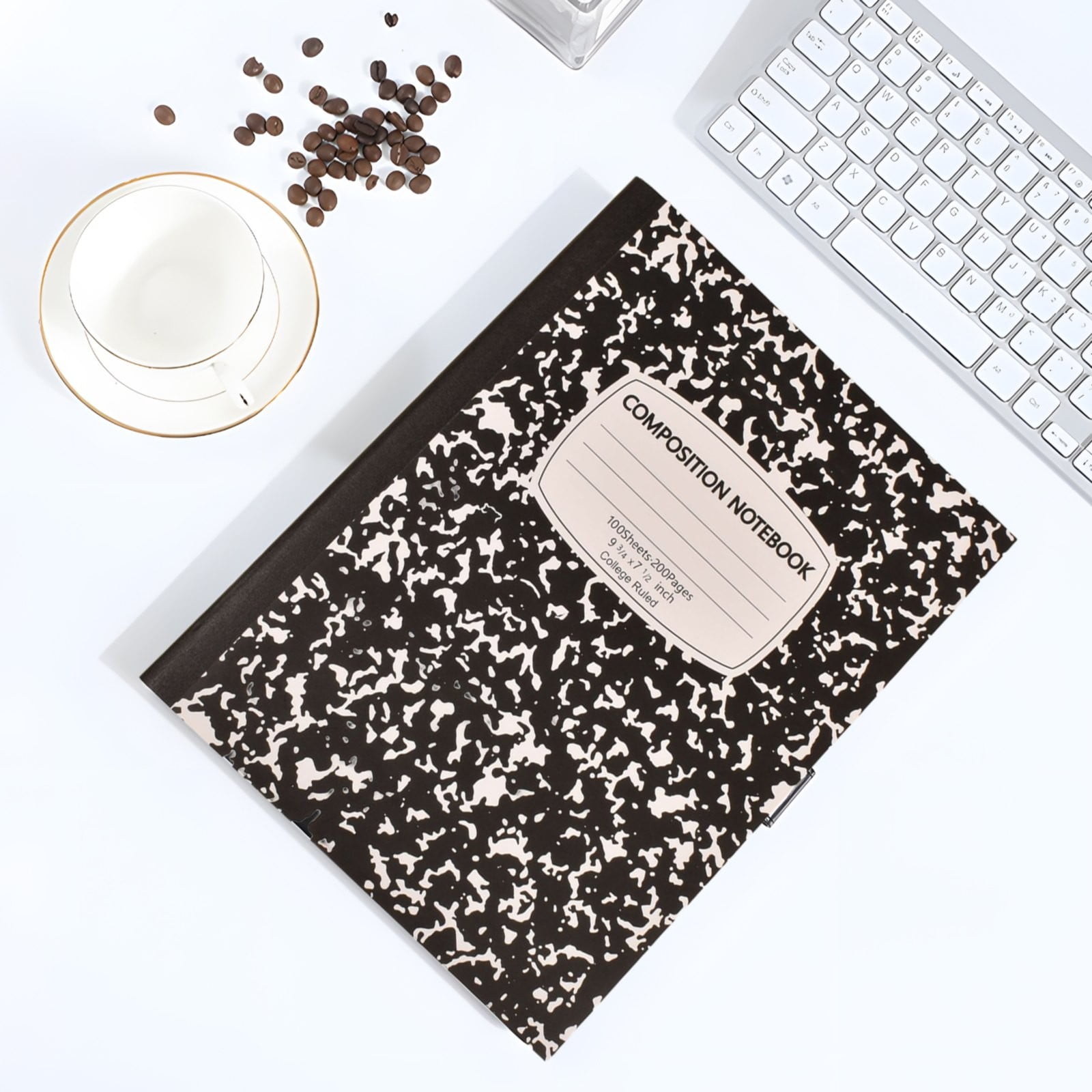 Marble Composition Notebook Wide Ruled 1 Pack Black and White 100 ...