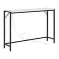 thumbnail image 1 of Marble Console Table with Power Outlet, 43.3'' Narrow Sofa Table, 1 of 6