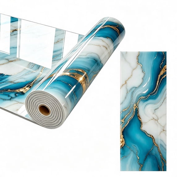 Marble Contact Paper For Countertops Waterproof Granite Peel And Stick Wallpaper Decorative Vinyl Contact Paper For Kitchen Cabinets Table Top Cyan Marble Wallpapers For Kitchen Bathroom Backsplash