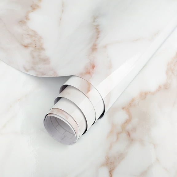 Marble Contact Paper, EEEkit 15.7 x 78.7'' Self-Adhesive Wallpaper Sticker Waterproof for Kitchen Cabinets Shelf Liner