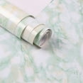 thumbnail image 1 of Marble Contact Paper Marble Wallpaper Glossy Peel and Stick Marble Countertops Contact Paper, for Kitchen Cabinets Bathroom Walls (Green Marble, 23.6*39.3inch), 1 of 8