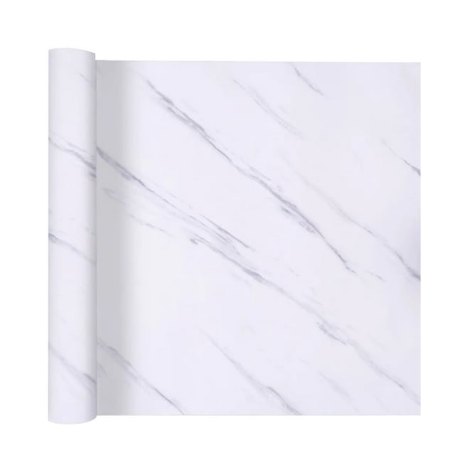 Marble Contact Paper White Waterproof Self Adhesive Peel and Stick Marble Wallpaper for Kitchen