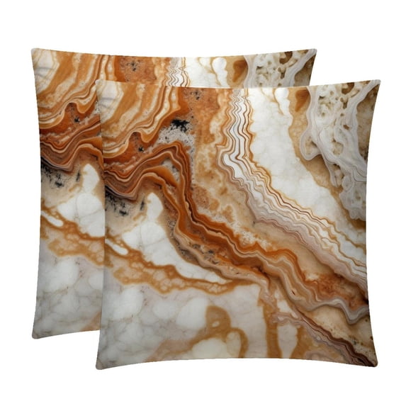 Marble Covers- Set of 2 Throw Pillows in Various Sizes (16x16, 18x18, 20x20 inches) with Stylish Patterns for Home Decor and Comfort - Pillow Inserts Included