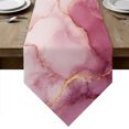 thumbnail image 1 of Marble Crack Table Runner Linen Burlap Table Runner 72 Inches Long Pink Marbe Stone Modern Minimalist Dresser Scarves for Kitchen Island Coffee Dining Room Party Wedding Holiday Decoration 14"x72", 1 of 8