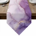 thumbnail image 1 of Marble Crack Table Runner Linen Burlap Table Runner 72 Inches Long Purple Marbe Stone Modern Minimalist Dresser Scarves for Kitchen Island Coffee Dining Room Party Wedding Holiday Decoration 14"x72", 1 of 8