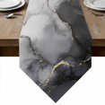 thumbnail image 1 of Marble Crack Table Runner Linen Burlap Table Runner 90 Inches Long Black Marbe Stone Modern Minimalist Dresser Scarves for Kitchen Island Coffee Dining Room Party Wedding Holiday Decoration 13"x90", 1 of 8