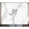 thumbnail image 1 of Ambesonne Marble Print Curtains 2 Panel Set, Natural Texture, 108" x 108", Grey White Dust, 1 of 3