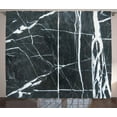 thumbnail image 1 of Ambesonne Marble Print Curtains 2 Panel Set, Grunge Natural Stone, 108" x 90", Charcoal Grey White, 1 of 3