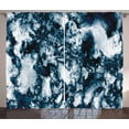 thumbnail image 1 of Ambesonne Marble Print Curtains 2 Panel Set, Vintage Nature Painted, 108" x 90", Slate Blue Pearl, 1 of 3
