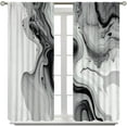 thumbnail image 1 of Marble Curtains, Black and White Gray Marble Modern Ink Abstract Texture Art Print Window Treatments Drapes for Bedroom Living Room Home Decor,2-Panel Set & Rod Pocket84x84in, 1 of 1