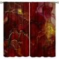 thumbnail image 1 of Marble Curtains, Red Gold Abstract Geometry Pattern Texture Window Treatments for Bedroom Living Room, Red Luxury Marble Drape 2 Panel Sets,42x54 Inch Blackout, 1 of 6