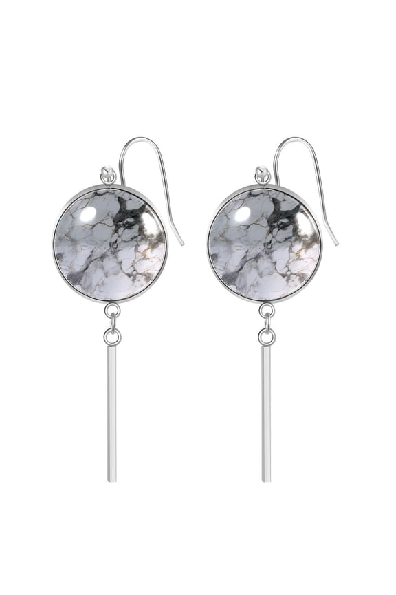 Marble Dazzle with Dangle Earrings: Jewelry Sets for Stylish Personalities